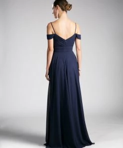 Prom Long Ruched Cold Shoulder Dress By Cinderella Divine CJ241