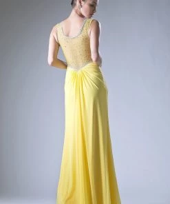 Prom Ruched Long Illusion Dress With Slit By Cinderella Divine XP13