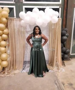 Prom Long Satin A-line Dress By Cinderella Divine BD104