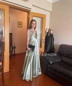 Prom Long Satin A-line Dress By Cinderella Divine BD104