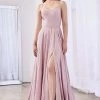 Prom Long Satin Dress With Corset Back By Cinderella Divine CJ527