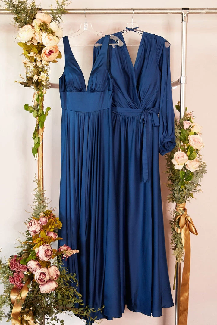 Long Satin V-Neck Dress With Slit By Cinderella Divine 7469 Prom 24 Long Satin V-Neck Dress With Slit By Cinderella Divine 7469 Prom