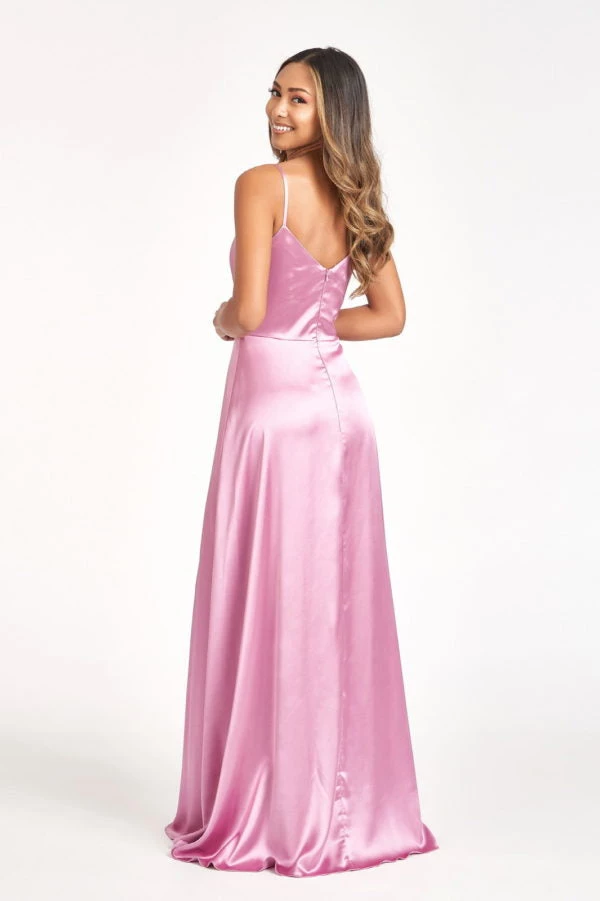 Prom Long Satin V-Neck Slit Dress By Elizabeth K GL1993 8 Prom Long Satin V-Neck Slit Dress By Elizabeth K GL1993