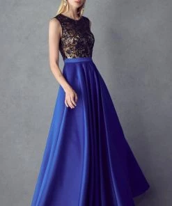 Long Sequin Bodice A-line Dress By Juliet 661 Prom