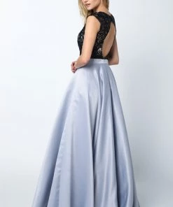 Long Sequin Bodice A-line Dress By Juliet 661 Prom