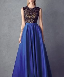 Long Sequin Bodice A-line Dress By Juliet 661 Prom