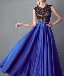 Long Sequin Bodice A-line Dress By Juliet 661 Prom