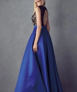 Long Sequin Bodice A-line Dress By Juliet 661 Prom