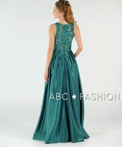 Long Sequin Bodice Dress With Side Pockets By Poly USA 8032 Prom 13 Long Sequin Bodice Dress With Side Pockets By Poly USA 8032 Prom