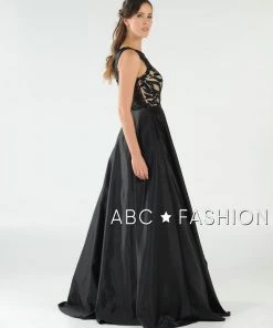 Long Sequin Bodice Dress With Side Pockets By Poly USA 8032 Prom 16 Long Sequin Bodice Dress With Side Pockets By Poly USA 8032 Prom