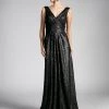 Prom Long Pleated Sequin Dress By Cinderella Divine ET326