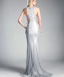 Fitted Long Sequin Dress By Cinderella Divine 84977