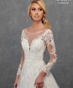 Florencia By Mary's Bridal Wedding Dresses Long Sleeve A-Line Wedding Dress By Mary's Bridal MB3112 13 Florencia By Mary's Bridal Wedding Dresses Long Sleeve A-Line Wedding Dress By Mary's Bridal MB3112