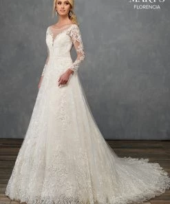 Florencia By Mary's Bridal Wedding Dresses Long Sleeve A-Line Wedding Dress By Mary's Bridal MB3112 12 Florencia By Mary's Bridal Wedding Dresses Long Sleeve A-Line Wedding Dress By Mary's Bridal MB3112