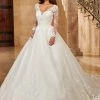 Mary's Bridal Couture Damour Collection Long Sleeve Bridal Gown By Mary's Bridal MB4130 Wedding Dresses