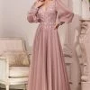 Prom Long Sleeve Chiffon Gown By Cinderella Divine CD0183