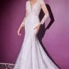 Long Sleeve Lace Bridal Gown By Cinderella Divine CD951W