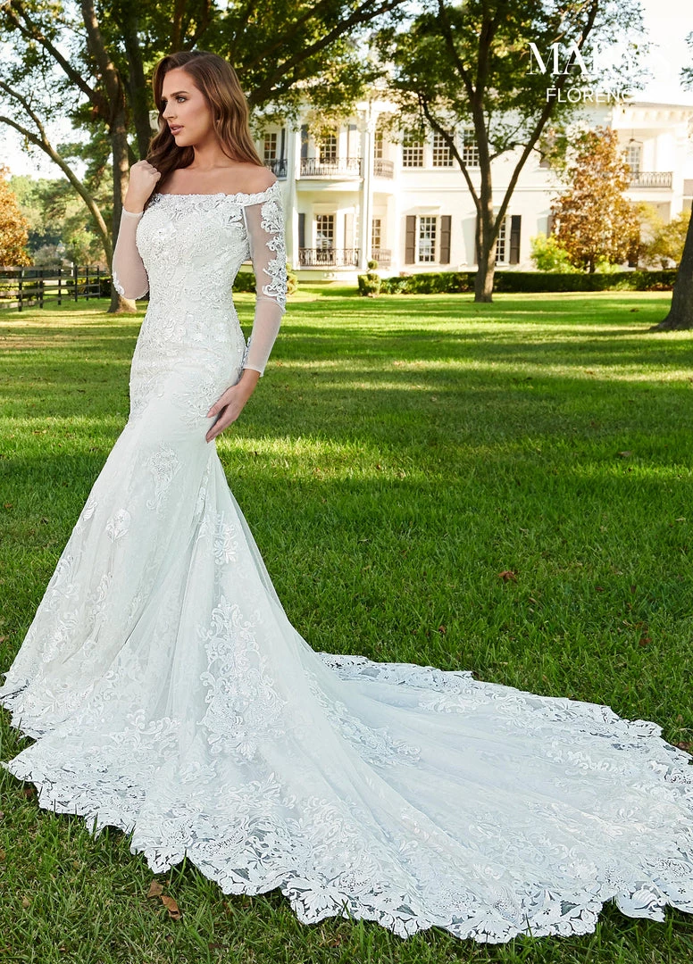 Florencia By Mary's Bridal Long Sleeve Mermaid Bridal Gown By Mary's Bridal MB3091 Wedding Dresses 3 Florencia By Mary's Bridal Long Sleeve Mermaid Bridal Gown By Mary's Bridal MB3091 Wedding Dresses