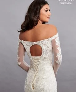 Florencia By Mary's Bridal Long Sleeve Mermaid Bridal Gown By Mary's Bridal MB3091 Wedding Dresses 11 Florencia By Mary's Bridal Long Sleeve Mermaid Bridal Gown By Mary's Bridal MB3091 Wedding Dresses