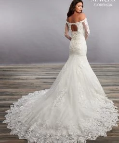 Florencia By Mary's Bridal Long Sleeve Mermaid Bridal Gown By Mary's Bridal MB3091 Wedding Dresses 12 Florencia By Mary's Bridal Long Sleeve Mermaid Bridal Gown By Mary's Bridal MB3091 Wedding Dresses
