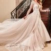Mary's Bridal Couture Damour Collection Wedding Dresses Long Sleeve Overskirt Wedding Gown By Mary's Bridal MB4081