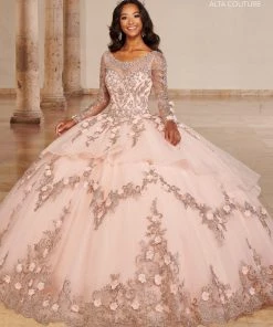 Mary's Bridal Long Sleeve Quinceanera Dress By Alta Couture MQ3076 QuinceaƱera