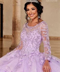 Mary's Bridal Long Sleeve Quinceanera Dress By Alta Couture MQ3076 Quinceañera
