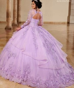 Mary's Bridal Long Sleeve Quinceanera Dress By Alta Couture MQ3076 Quinceañera