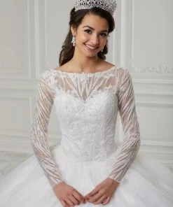 House Of Wu Fiesta Gowns Long Sleeve Quinceanera Dress By Fiesta Gowns 56424