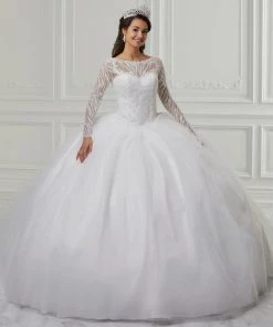 House Of Wu Fiesta Gowns Long Sleeve Quinceanera Dress By Fiesta Gowns 56424