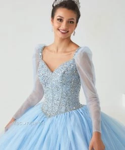 House Of Wu Fiesta Gowns Long Sleeve Quinceanera Dress By Fiesta Gowns 56434 Quinceañera
