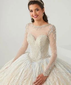 Long Sleeve Quinceanera Dress By House Of Wu 26016 Quinceañera