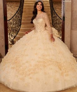 Long Sleeve Quinceanera Dress By Mary's Bridal MQ1096 16 Long Sleeve Quinceanera Dress By Mary's Bridal MQ1096