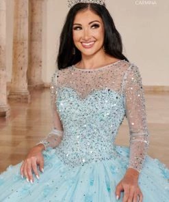 Long Sleeve Quinceanera Dress By Mary's Bridal MQ1096 15 Long Sleeve Quinceanera Dress By Mary's Bridal MQ1096