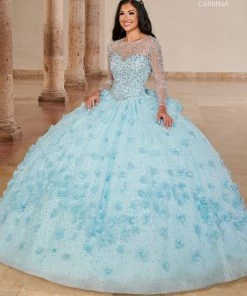 Long Sleeve Quinceanera Dress By Mary's Bridal MQ1096 13 Long Sleeve Quinceanera Dress By Mary's Bridal MQ1096