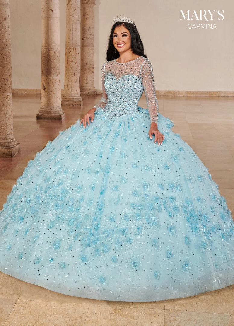 Long Sleeve Quinceanera Dress By Mary's Bridal MQ1096 5 Long Sleeve Quinceanera Dress By Mary's Bridal MQ1096