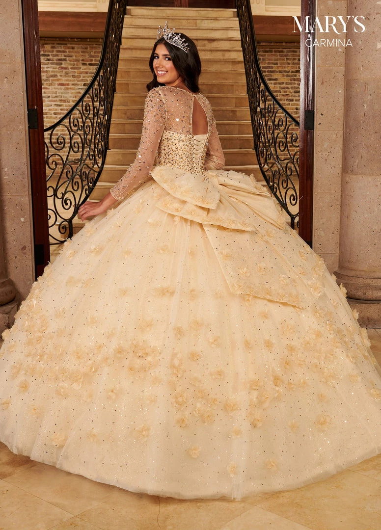 Long Sleeve Quinceanera Dress By Mary's Bridal MQ1096 9 Long Sleeve Quinceanera Dress By Mary's Bridal MQ1096