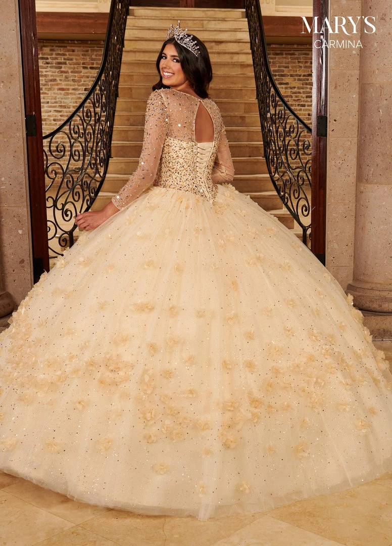 Long Sleeve Quinceanera Dress By Mary's Bridal MQ1096 11 Long Sleeve Quinceanera Dress By Mary's Bridal MQ1096