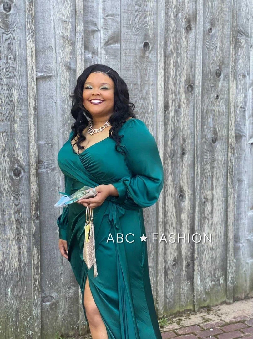 Prom Long Sleeve Satin Curve Gown By Cinderella Divine 7478C 10 Prom Long Sleeve Satin Curve Gown By Cinderella Divine 7478C