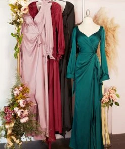 Prom Long Sleeve Satin Curve Gown By Cinderella Divine 7478C 17 Prom Long Sleeve Satin Curve Gown By Cinderella Divine 7478C