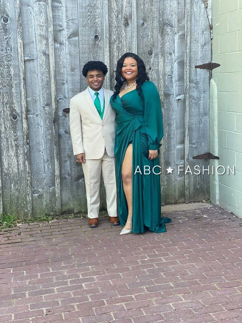 Prom Long Sleeve Satin Curve Gown By Cinderella Divine 7478C 11 Prom Long Sleeve Satin Curve Gown By Cinderella Divine 7478C