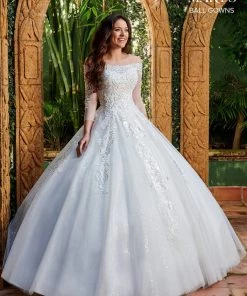 Mary's Bridal Ball Gowns Collection Wedding Dresses Long Sleeve Wedding Ball Gown By Mary's Bridal MB6072 12 Mary's Bridal Ball Gowns Collection Wedding Dresses Long Sleeve Wedding Ball Gown By Mary's Bridal MB6072
