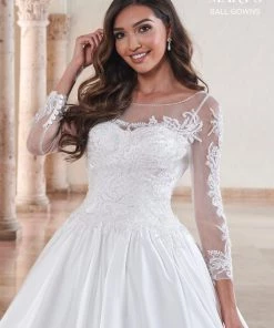 Mary's Bridal Ball Gowns Collection Wedding Dresses Long Sleeve Wedding Ball Gown By Mary's Bridal MB6081