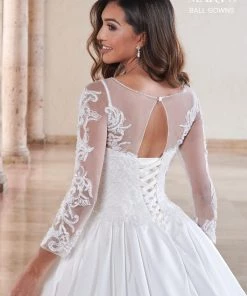 Mary's Bridal Ball Gowns Collection Wedding Dresses Long Sleeve Wedding Ball Gown By Mary's Bridal MB6081