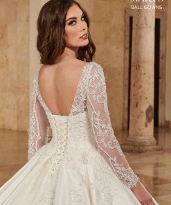 Mary's Bridal Ball Gowns Collection Wedding Dresses Long Sleeve Wedding Ball Gown By Mary's Bridal MB6086