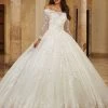 Mary's Bridal Ball Gowns Collection Long Sleeve Wedding Ball Gown By Mary's Bridal MB6089 Wedding Dresses