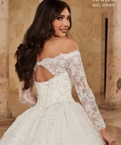 Mary's Bridal Ball Gowns Collection Long Sleeve Wedding Ball Gown By Mary's Bridal MB6089 Wedding Dresses