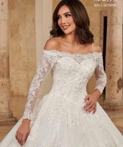 Mary's Bridal Ball Gowns Collection Long Sleeve Wedding Ball Gown By Mary's Bridal MB6089 Wedding Dresses