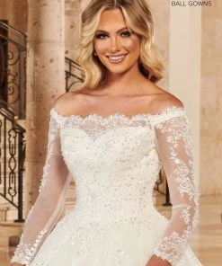 Mary's Bridal Ball Gowns Collection Long Sleeve Wedding Ball Gown By Mary's Bridal MB6092 11 Mary's Bridal Ball Gowns Collection Long Sleeve Wedding Ball Gown By Mary's Bridal MB6092