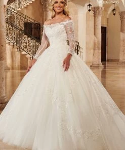 Mary's Bridal Ball Gowns Collection Long Sleeve Wedding Ball Gown By Mary's Bridal MB6092 10 Mary's Bridal Ball Gowns Collection Long Sleeve Wedding Ball Gown By Mary's Bridal MB6092